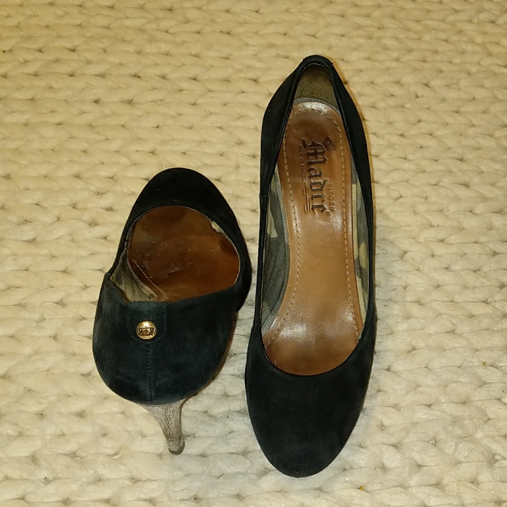 Black suede shoes